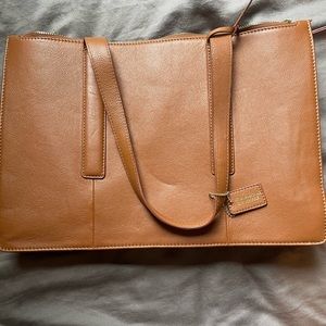 Leather Purse with excessive room for work documents, laptop etc.